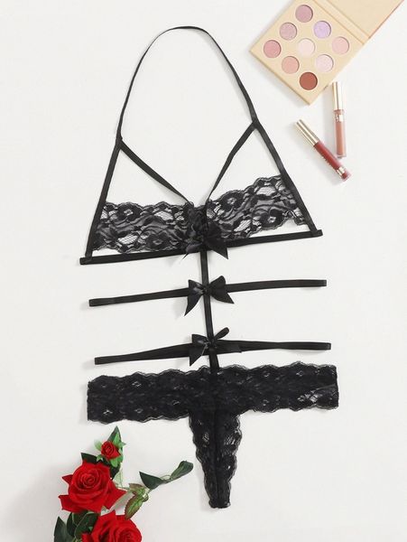 

plus floral lace cut out teddy bodysuit q5jy#, Black;white