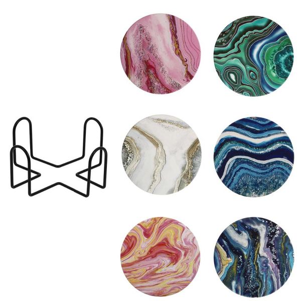 

mats & pads cup decorative anti-scalding home ceramic coasters (assorted color)