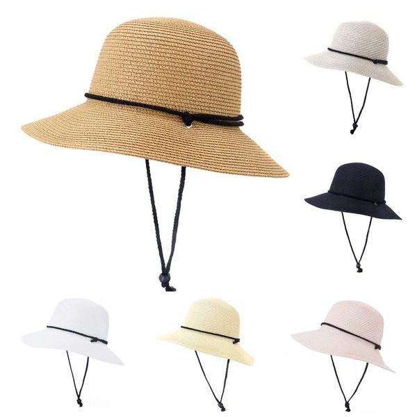 

beanies straw hat sun beach fashion simple foldable wide brim floppy girls women summer uv protect travel cap lady female #yj