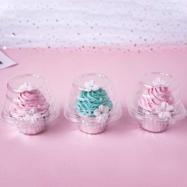 

gift wrap 50 pcs transparent cake box cupcake packing storage container
