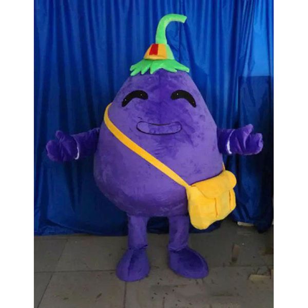 

festival dress eggplant son mascot costume halloween christmas fancy party dress vegetable advertising leaflets clothings carnival adults ou, Red;yellow