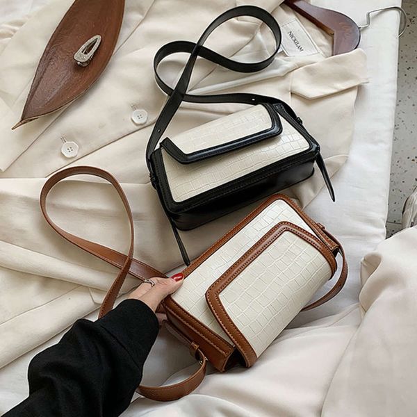 

designer luxurystone pattern pu leather crossbody bags for women 2021 small shoulder messenger bags womens trend branded vintage hand bag pu