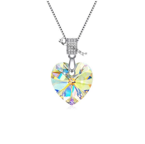 

ayrmosa jewelry 2021 adopts austrian love pendant necklace, Silver