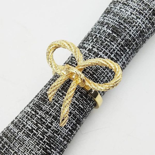 

pcs/lot golden napkin ring butterfly bow tie buckle el restaurant e56e rings