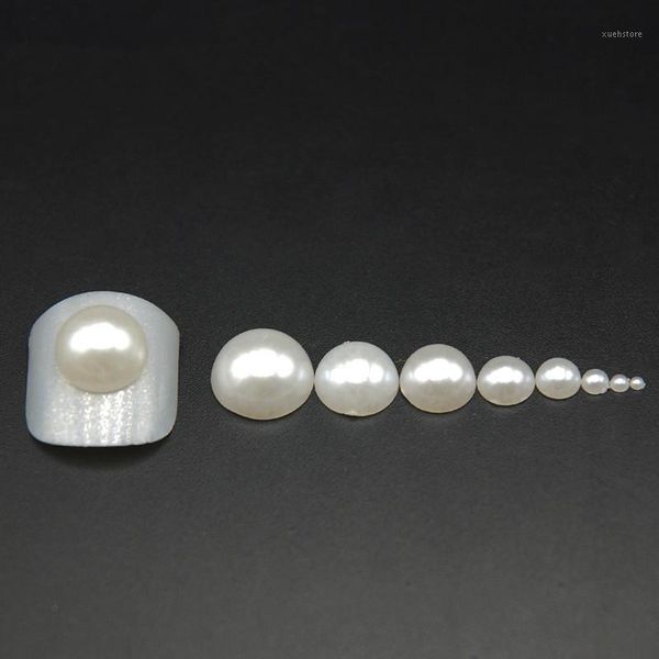 

2mm 3mm 4mm 5mm 6mm mixed size fashion 100pcs/pack ivory/white half round diy resin flatback nail art pearl for decoration1, Silver;gold