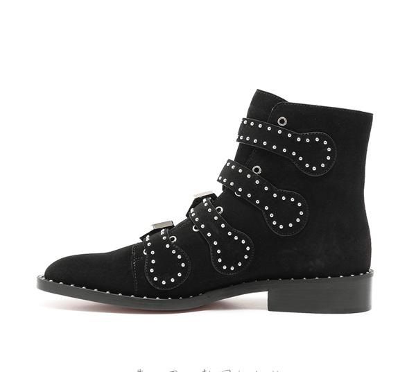 

winter thickened female snow boots bottombehalf of the code ivenc jivanshi buy on behalf of 18 new silver rivet suede boots ankle boots bla, Black