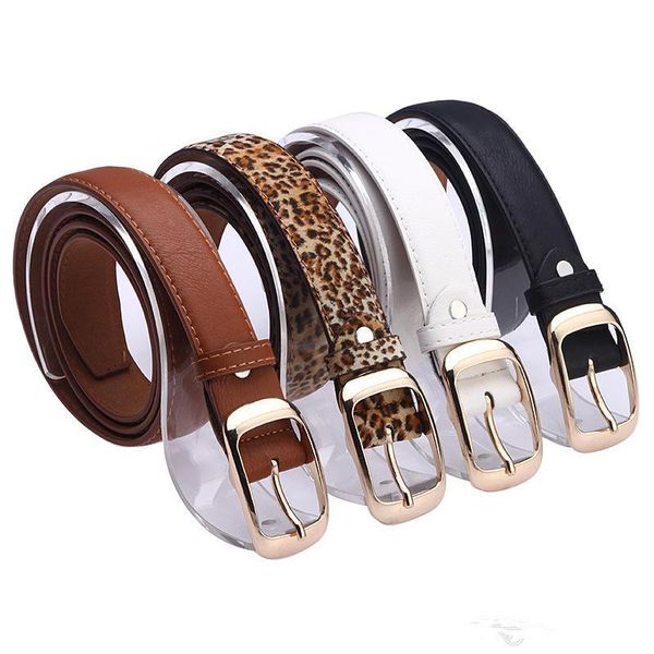 

belts for women fashion cinturones mujer ladies faux leather metal buckle straps girls accessories, Black;brown