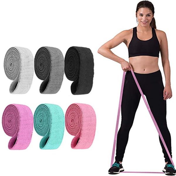 

resistance bands 3pcs woman squatting long set elastic pulling rope belt workout exercise for legs thigh glute busquat