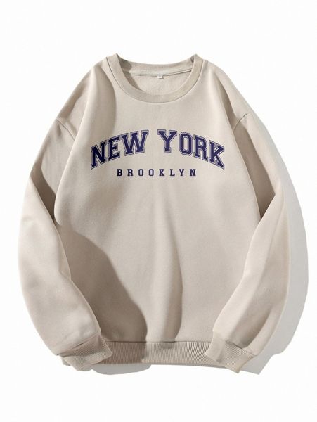 

letter graphic thermal lined sweatshirt x3pe#, White;black