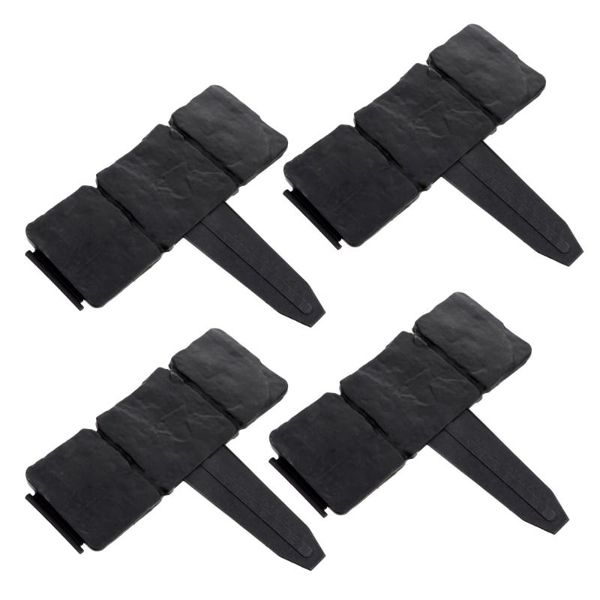 

15pcs grey stone effect lawn edging plant bordering cobblestone garden border fencing, trellis & gates