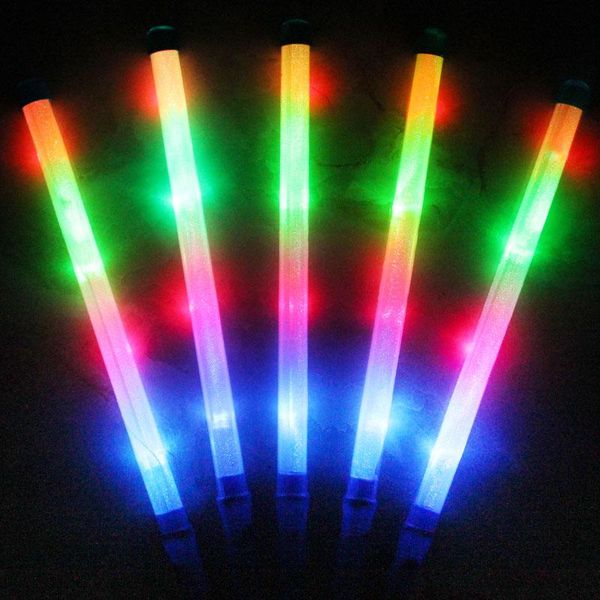 

party decoration 10pcs / electronic fluorescent stick concert wedding ceremony flash props led colorful luminous bar toy