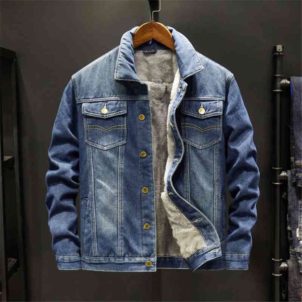 

men's jackets jacket and in fashion velo denim thick winter male jean outwear cowboy plus size 5xl vj2u, Black;brown