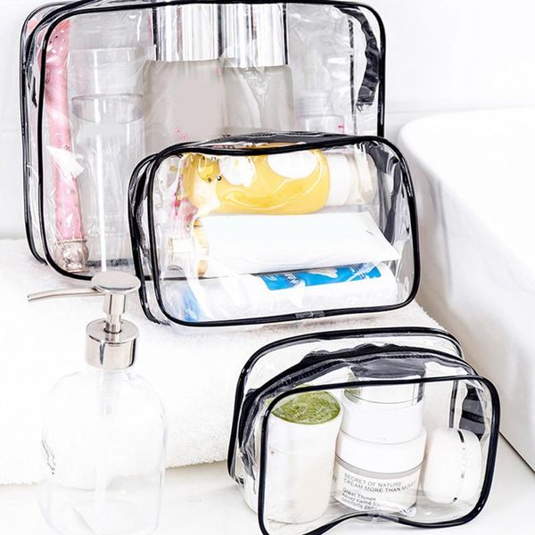 

storage boxes & bins plastic bag with chain transparent washable durable convenience water-proof suit for makeup daily supplies ts2