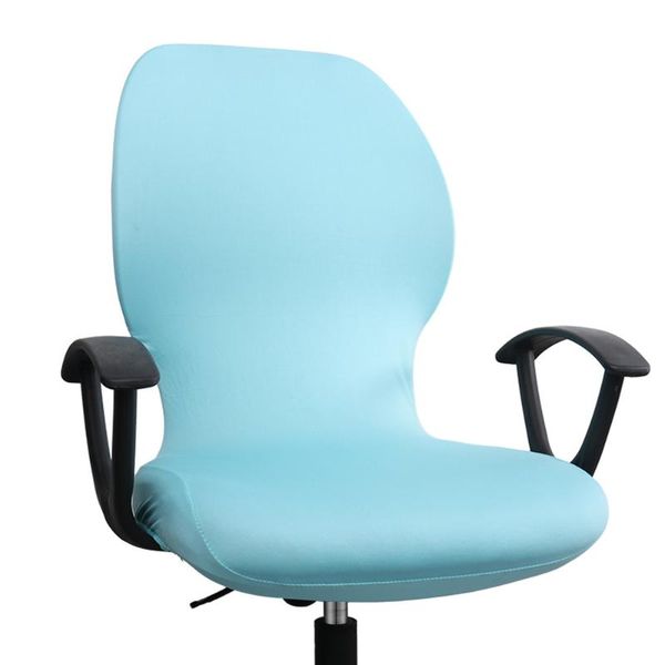 

rotating armchair slipcover removable stretch computer office chair cover protector in small size (blue) covers