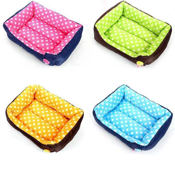 

pet bed winter warm dog beds for small and large dogs blanket lollipop dot house kennel square cat mat sofa supplies kennels & pens