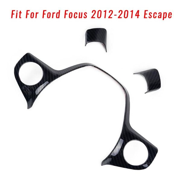 

steering wheel covers for kuga 2013-2021 cover trim carbon fiber style focus 2012-2014
