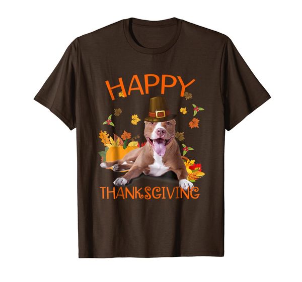 

pit bull turkey funny thanksgiving dogs t-shirt, White;black