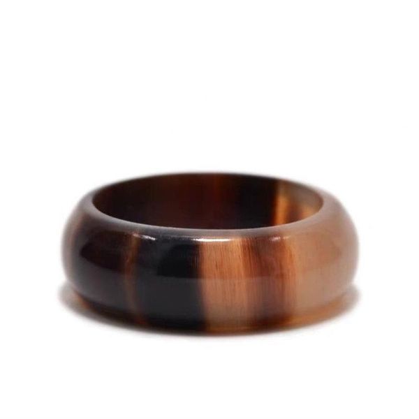 

cluster rings natural yak horn for man tibetan finger ring r105, Golden;silver
