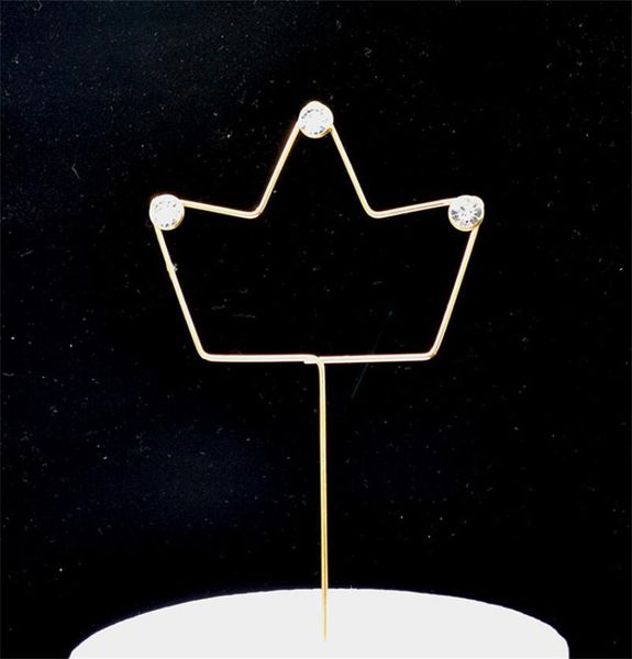 Factory Moon Crown Cake Topper Cuore Toppers Baby Shower Compleanno Decorazione Oro Argento Piccolo per Ragazzi Ragazze