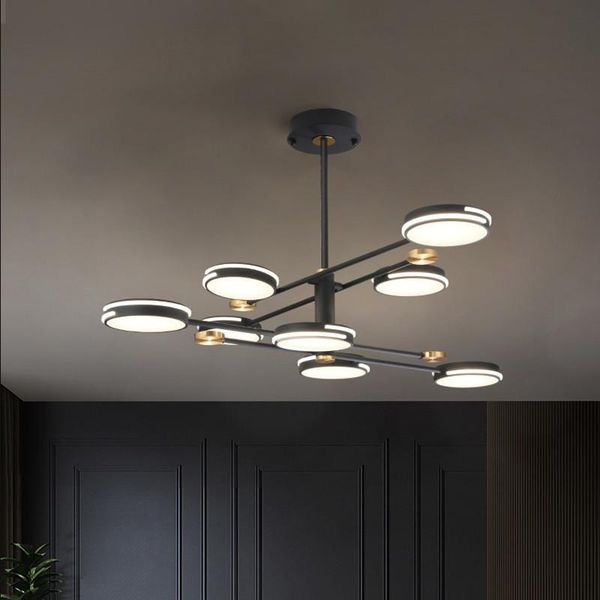 

modern minimalist atmospheric household chandelier nordic restaurant bedroom light luxury lamps living room decoration chandeliers