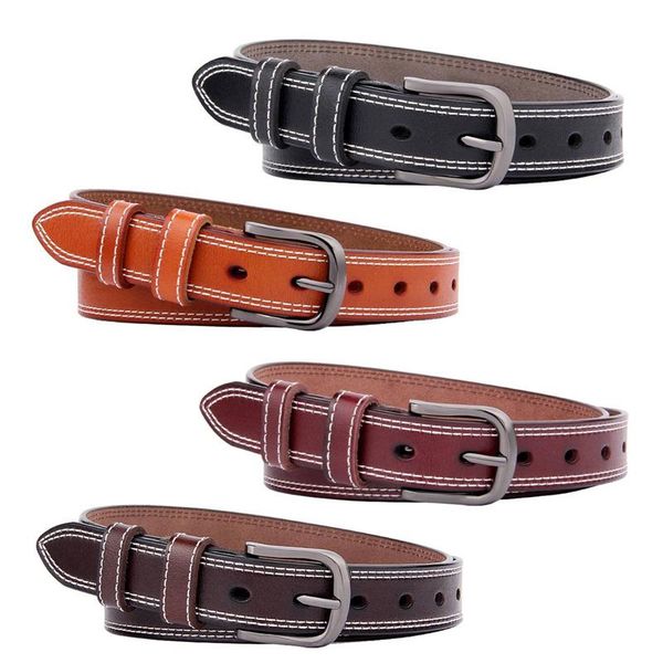 

belts women retro pin buckle belt pu leather black coffee red straps waistband female accessories dropship wholesale arrival, Black;brown