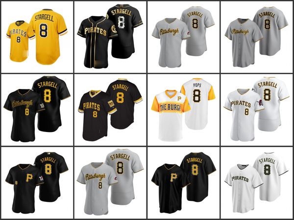 

pittsburgh pirates men 8 willie stargell women youthjersey, Black;red