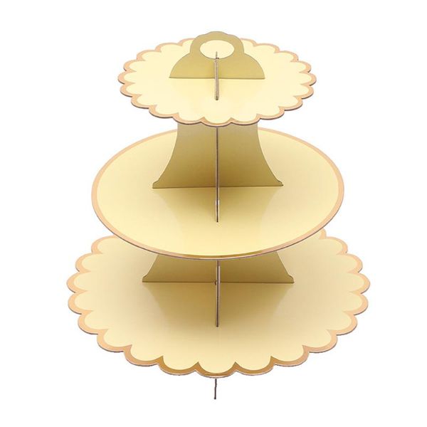 

other bakeware display shelf disposable decoration foldable dessert holder paper birthday triple layer wedding cake stand party