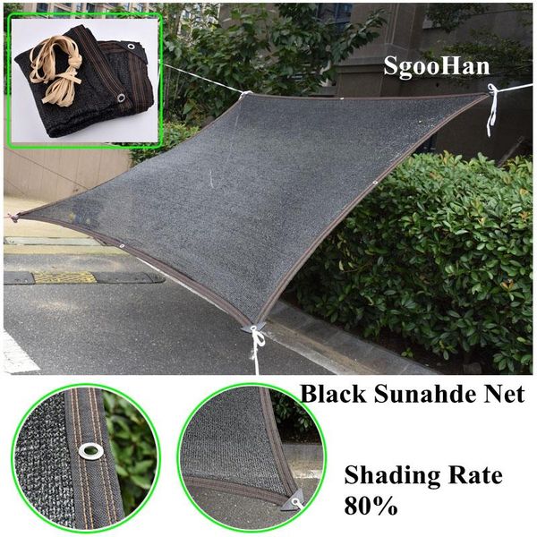 

outdoor pads garden plant shelter greenhouse cover shading net swimming pool shade sail cl6-pin black anti-uv sunshade awningoth