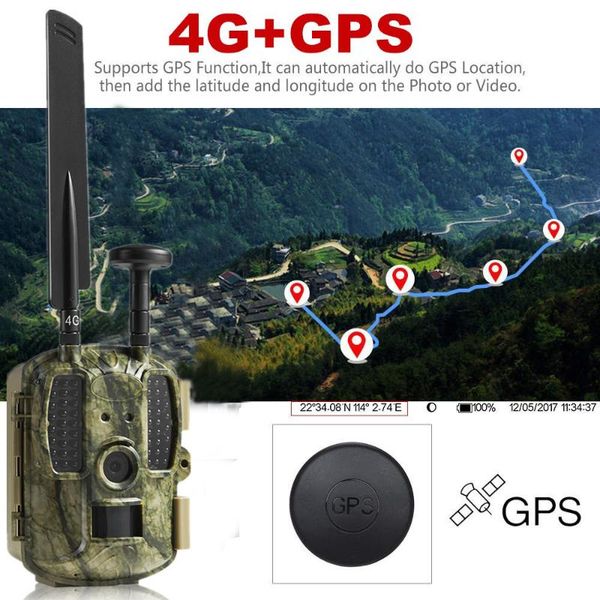 

hunting trail cameras with gps 4g network trap po lte wildlife 12mp forest