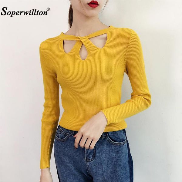 

women's sweaters autumn winter women 2020 lady sweater deep irregular flare sleeve sweater women slim bottoming knitted pul, White;black