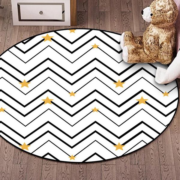 

carpets stylish minimalist modern nordic triangle geometric star living room bedroom round floor mat carpet