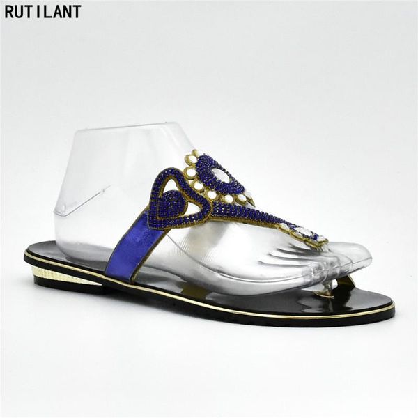 

arrival women shoes sandals slip on summer decorated with rhinestone african wedding for italy party shoe dress, Black