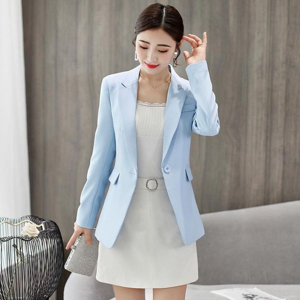 

women's suits & blazers blazer feminino autumn winter professional suit jacket korean female women fashion 2021, White;black