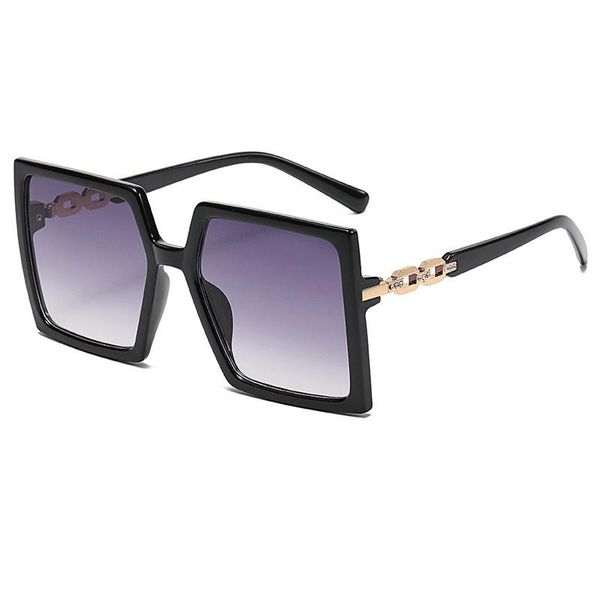 

sunglasses 2021 classic square women fashion retro diamond sun glasses female big frame metal eyewear driving shades uv400, White;black