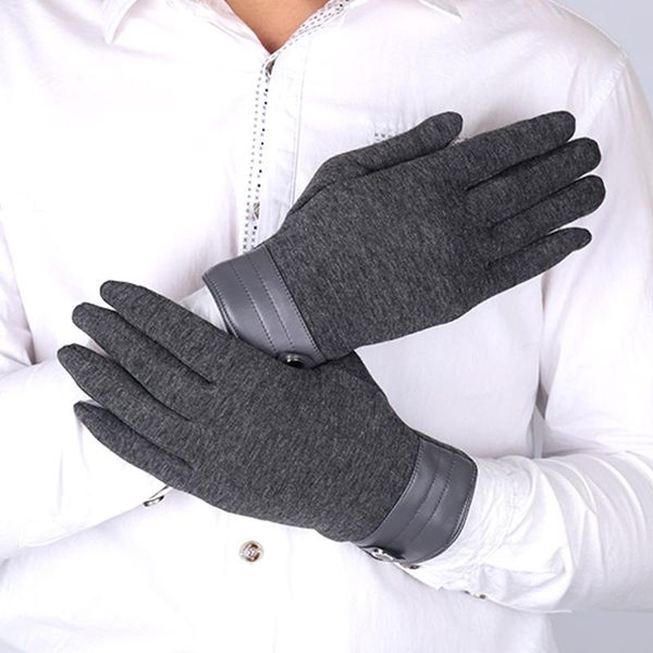 

fingerless gloves men winter mittens touch screen outdoor sports cotton warm wholesale, Blue;gray