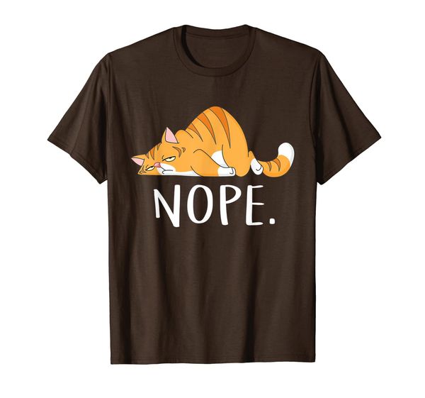 

nope not today lazy cat funny meme t-shirt, White;black