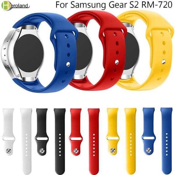 

watch bands strap for samsung galaxy gear s2 r720 soft sport silicone smart wristbands sm-r720 replacement bracelet, Black;brown