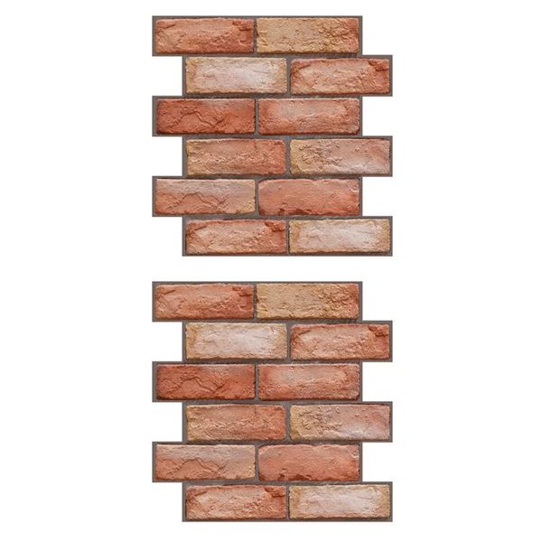 

wallpapers 2pcs wall pastes self-adhesive brick texture refurbished decors