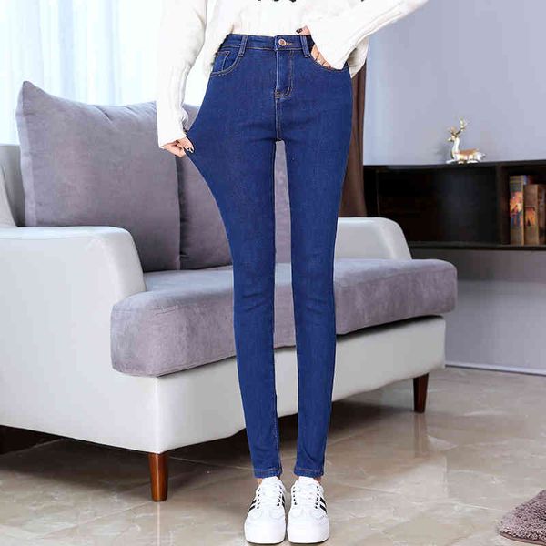 

women's wool breeches with thin waist nine finer korean spots winter pencils, Blue
