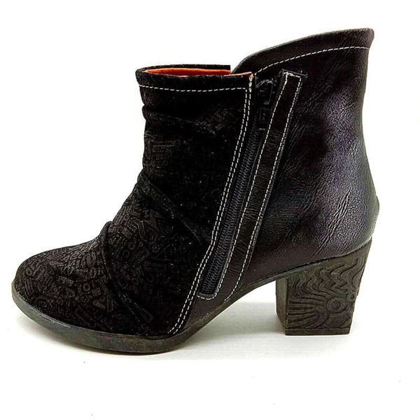 

boots 2021 fashion shoes with short beauty leather leisure middle tube, Black