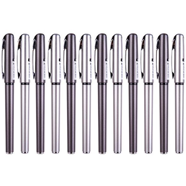 

gel pens 12pcs deli s25 black pen 0.5mm office business signature elite models