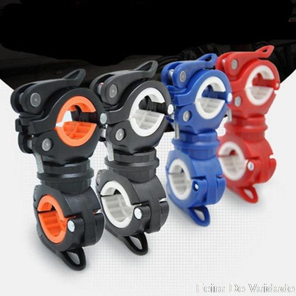bicycle light 360 degree bike led mount holder lamp stand torch clip clamp cycling accessories lights
