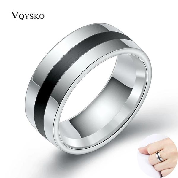 

wedding rings fashion men ring black punk jewelry stainless steel for man classic bright polished christmas gifts high quality, Slivery;golden