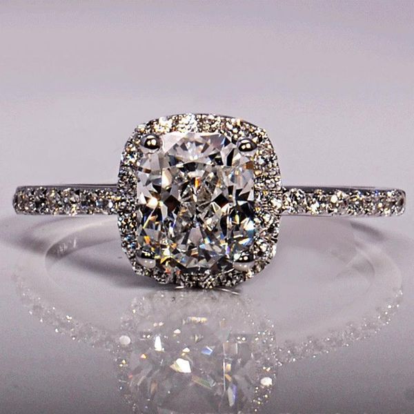 

cluster rings 90% off luxury female crystal zircon stone ring real 925 sterling silver engagement vintage wedding for women, Golden;silver
