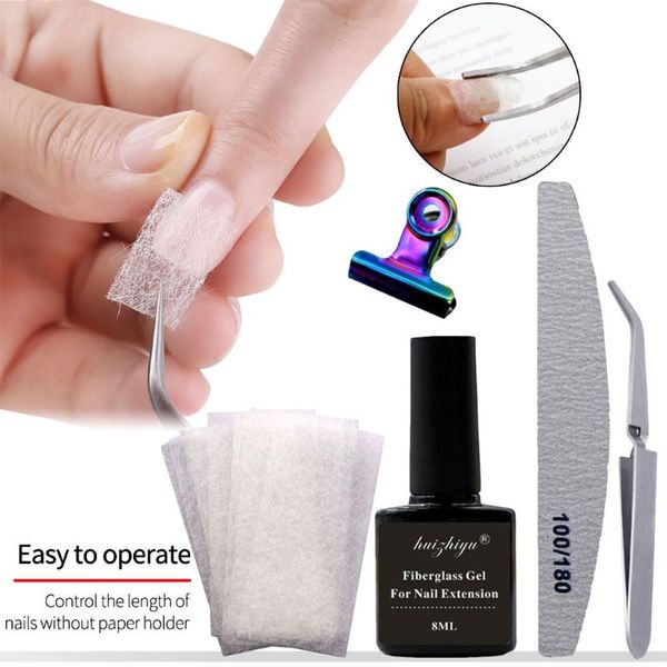 

nail art kits extension fiber sheet plus glue set bottom sealing layer potherapy