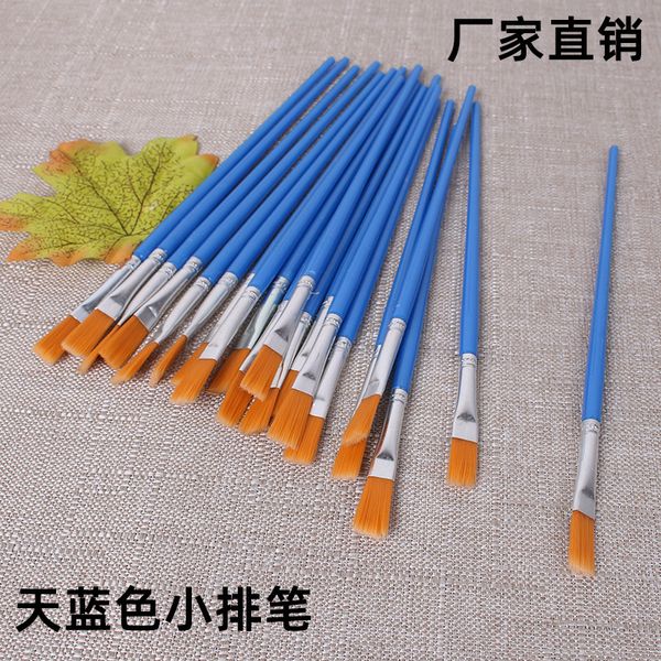 

painting pens plastic pole color pen hair water chalk children's graffiti diy nylon oil painting brush, Black;red