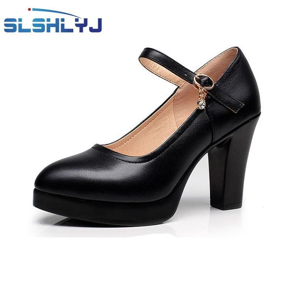

four seasons are suitable for women, high heels, waterproof tables, heels and 5.5cm\8cm\10cm high, 33-43 women's shoes dress, Black