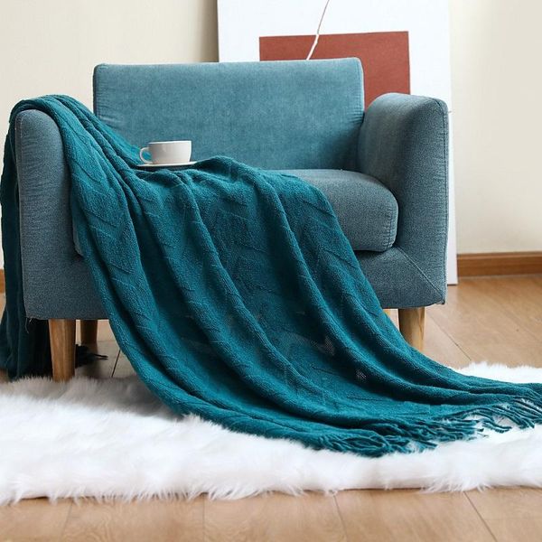 

blankets inya throw blanket textured solid soft sofa couch decorative knitted blanket, 50" x 60",navy