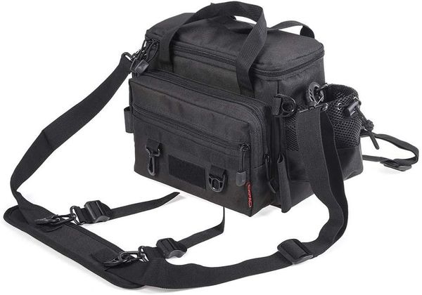 

fishing accessories storage bag waterproof tackle black pouch with box