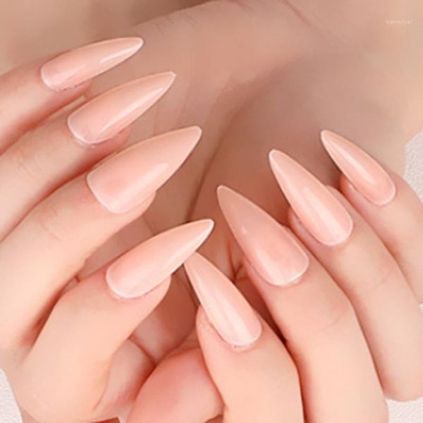 

fake nails, long and thin acrylic skin color false nail art tips nails are available in 14 colors1, Red;gold